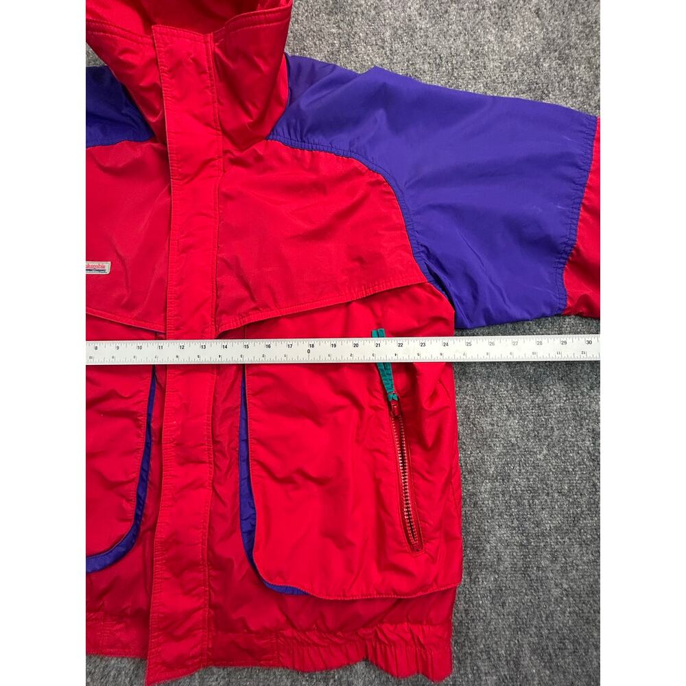 90s Vintage Columbia Powder Keg Ski Jacket Men's Large Red Purple Made in Korea - Picture 10 of 14